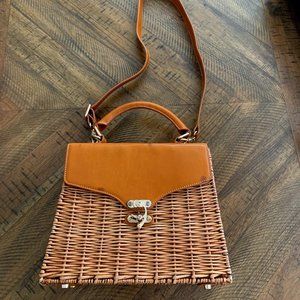 Cognac J.McLaughlin Wicker Bag